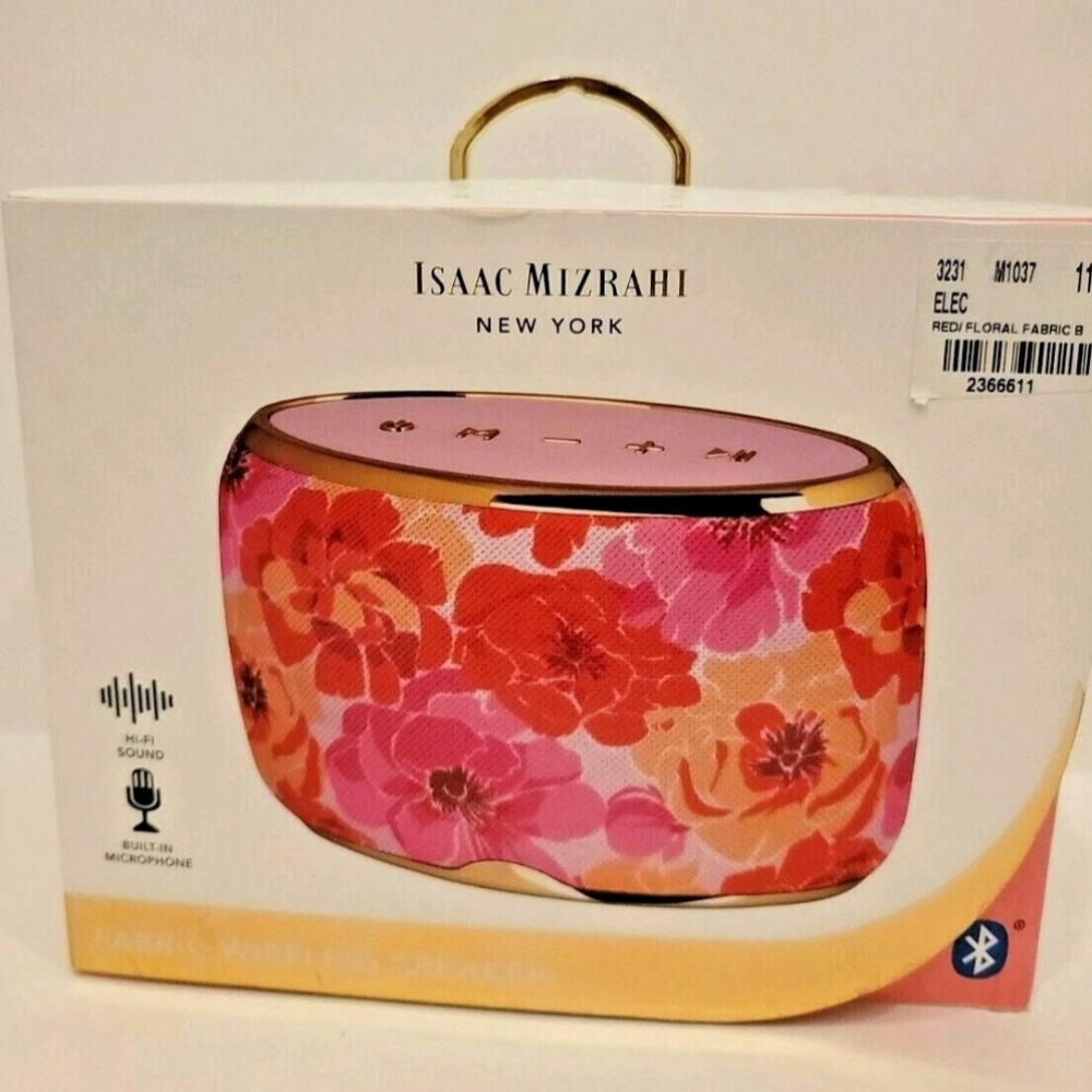 Colorful Floral Wireless Bluetooth Speaker Isaac Mizrahi New